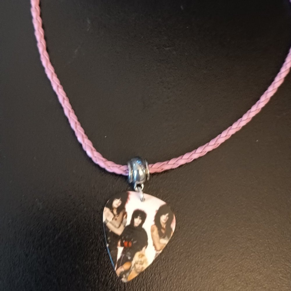 MOTLEY CRUE GROUP GUITAR PICK NECKLACE